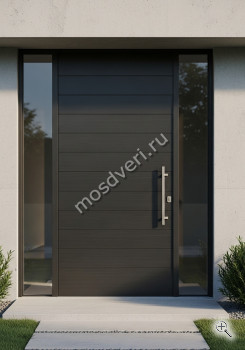 Большая входная дверь темно-серая - купить от производителя Мосдвери Большая входная дверь темно-серая